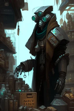 blackmarket artifacts merchant who is a robot