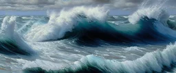 ocean, painting, realistic