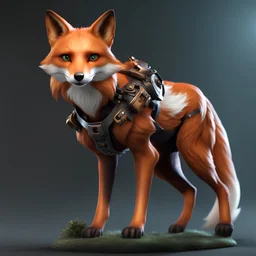 Fox humanoide calidad ultra hiperdetallado 12k
