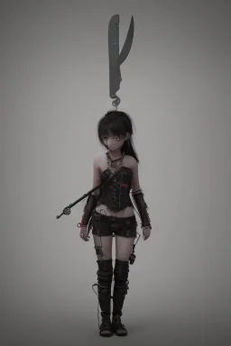 knife hell end solitary cute darkness sad body steampunk girl