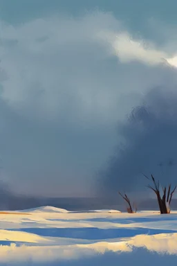 snow simple paint landscape background