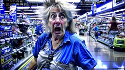 psycho lady shopping at lowes store