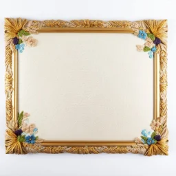 Embroidery frame on white background for removal