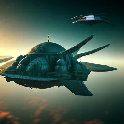 3d render, Rectangle Mothership over the istanbul, ridley scott style, high details, high contrast, long explosure, hyper realistic, color grading, bokeh, rectangle background, unreal engine 5, 8k