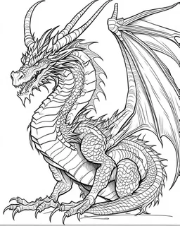 real dragon coloring page