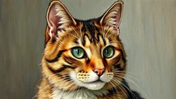Portrait of a cat by Van Gogh