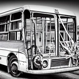 skeleton of a bus