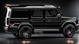 A (((G-Wagon bentley))) featuring a luxurious interior, advanced technologies, and a sleek body kit designed by MANSORY, exuding an air of sophistication and power