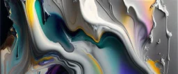 Painting, colors, poured colors, light colors, glossy, marble, gray