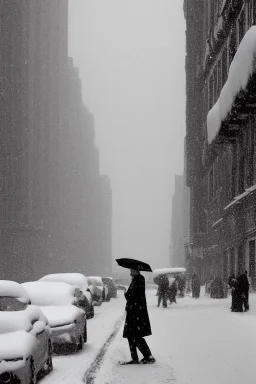 SNOW FALLING ON 1950 NEWYORK STREET