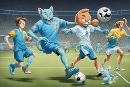 light blue, soccer, tennis, Dr. Octopus , Tom & Jerry