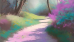 pastel, paint, In Walked Bud