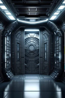 Huge space door in space