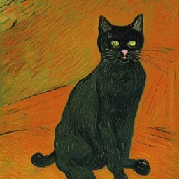 Portrait of a cat by Van Gogh