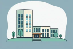 illustration_simple_and_flat_design minimalist Building Web Icon
