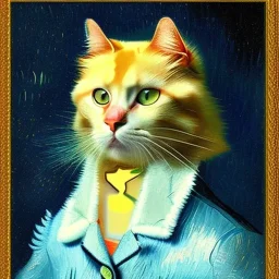 Portrait of a cat by Van Gogh