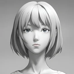 9 featureless female manga head