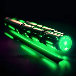 cyberpunk bullets, black background, green lighting