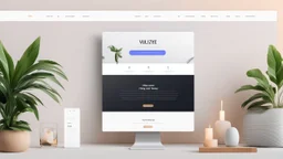 modern light-theme landing page desktop website for a SaaS company , ux, ui, ux/ui website –v 4 –stylize 800