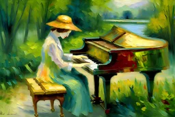 piano player in impressionism