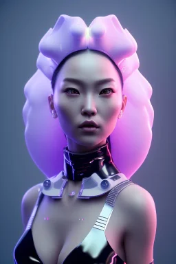 Portrait, Front image, cyberpunk Asian woman with rabbit mask, black pink color, latex dress, highly detailed, concept art, smooth, unreal engine 5, god rays, ray tracing, RTX, lumen lighting, ultra detail, volumetric lighting, 3d, finely drawn, high definition, high resolution.