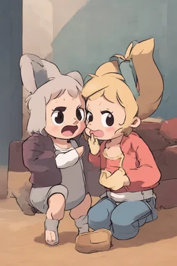 2ethereuem babies crying over solana baby going to base chain cartoon