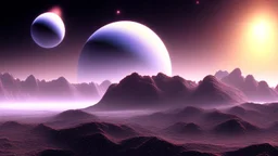 alien planet in deep space