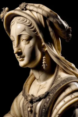 renaissance bone sculpture of a woman