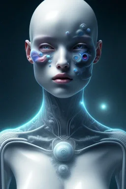 portrait full human body, meditation, universe, fourth dimension, fractal, realistic, 8k, high quality, extreme detail, symmetrical,