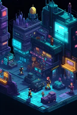 glyphscape 2d computer game level cyberpunk bitcoin whole world chapman brothers 5d chracters