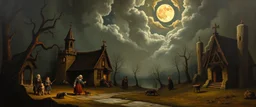 master oil painting by Rembrandt, good afternoon disney bitch scary stone age vampire