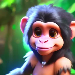 Cute monkey, league of legends, in the jungle, full detail, intricate detail, cinematic, 8 k, cel shaded, unreal engine, featured on artstation, pixiv, cartoon style