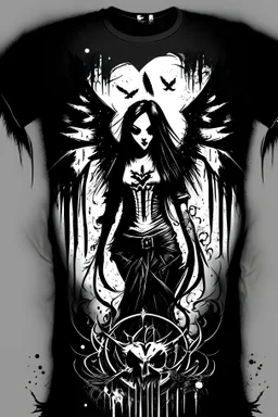 design for t-shirt , goth style