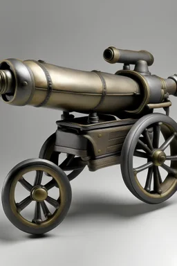 medium-sized cannon with metallic legs