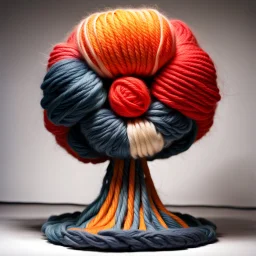 yarn art of a nuclear explosio