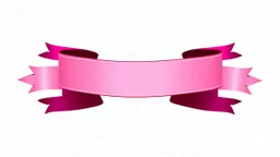 pink ribbon graphic element with canvas texture and lighting