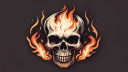 Burning skull logo