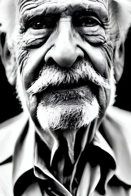 Black and white portrait of a old man, by Dorothea L'Ange, realistic photography, incredibly detailed, ultra high resolution, 8k, hdr