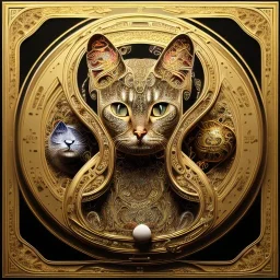 3d cute cats, beautiful rich, detailed yin and yang symbol, shiny, intricate, gorgeous, ultrafine detail, hyperrealism, trending , sharp focus, intricate details, highly detailed, glowing, glitter, complementary colours