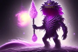 evil purple galaxy monster that has taken over the universe