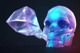 Crystal alien skull