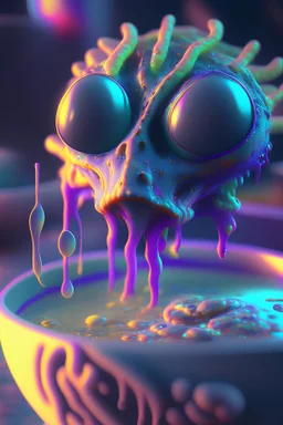 Soup alien,delicate colors, ultra detailed, smooth, light effect，vaporwave colorful, smooth, extremely sharp detail, finely tuned detail, ultra high definition, 8 k, unreal engine 5, ultra sharp focus