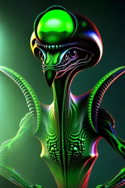 aliens, glowing, 8k, finely detailed, photo realistic.