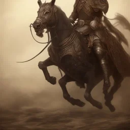 Nomad cavalry. Warriors. Leather armor. Black. Sharp details. Roar. Fast galloping.