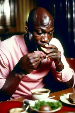 michael jordan eating ham by itself