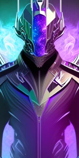 purple venom galaxy super villain and teal smoke background