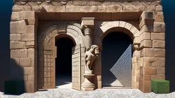 Large square Phoenician gate