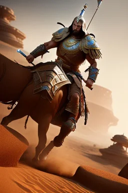 man, warrior, conan, desert, 8k resolution, high-quality, fine-detail, intricate, fantasy art, detailed matte, volumetric lighting, illustration, 3D