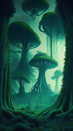 alien forest landscape