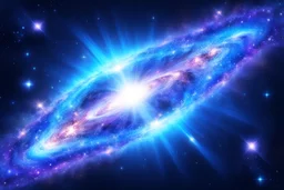 special galactic bright light blue galaxy